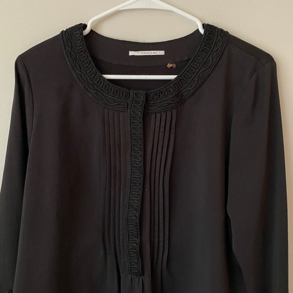 Tahari Black Blouse - Picture 5 of 7